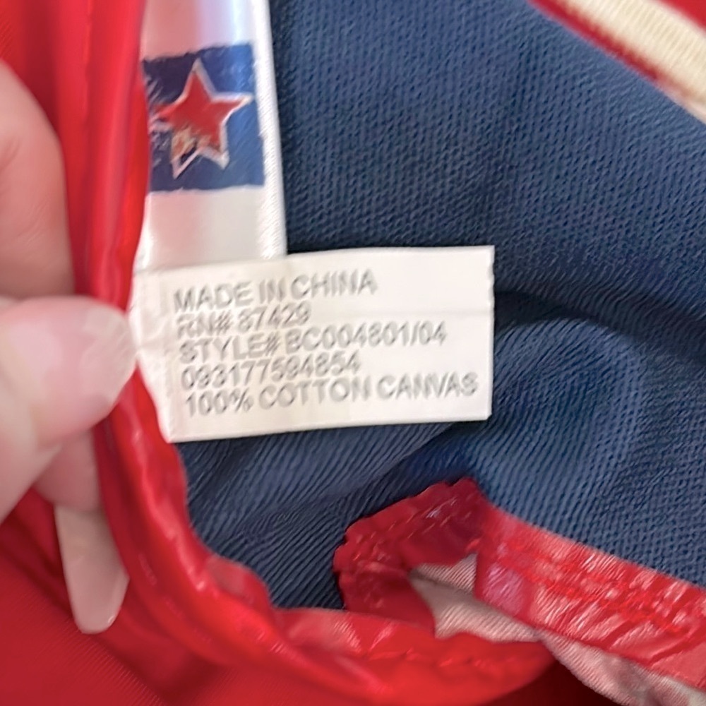 Red Star-Patterned Drawstring Bag EUC - Picture 13 of 16